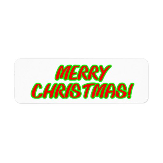 Prettig kerstfeest! kleur retouradreslabels etiket (Voorkant)