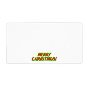 Prettig kerstfeest! kleur verzendlabels etiket (Voorkant)