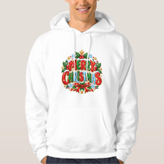 Prettig kerstfeest Kleurrijk kerstontwerp Hoodie