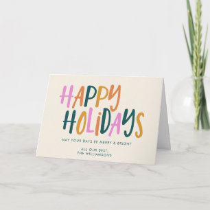 Prettig kerstfeest Kleurrijke typografie Geperso Kaart