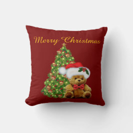 Prettig kerstfeest Knuffel Beer Kussen