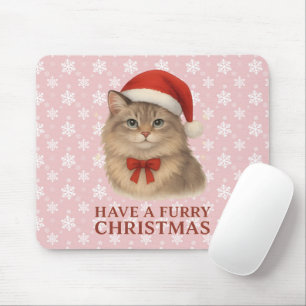 Prettig Kerstfeest, knuffelige Kerstman Siberische Muismat