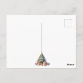 Prettig kerstfeest koala zittend in Eucalyptus kaa Briefkaart (Achterkant)