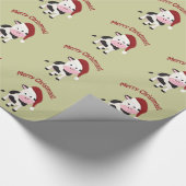 Prettig kerstfeest Koe Cadeaupapier (Hoek)