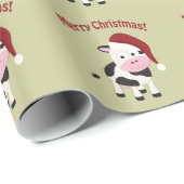 Prettig kerstfeest Koe Cadeaupapier (Rol Hoek)