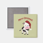 Prettig kerstfeest Koe Magneet (Voorkant / Achterkant)