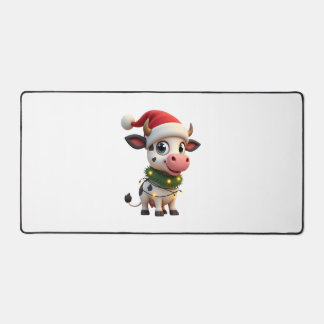 Prettig kerstfeest Koe Santa Kerstlichten Koe Xma Bureaumat