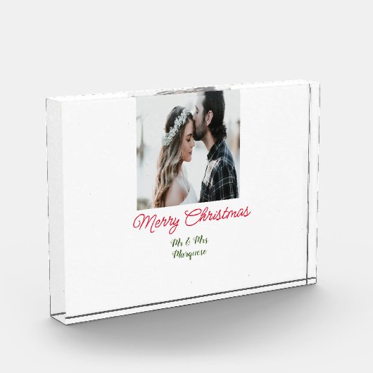 Prettig kerstfeest koppel foto naam toevoegen gelu (Links)