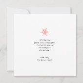 Prettig Kerstfeest | Koraal Kerstkaart Kaart (Achterkant)