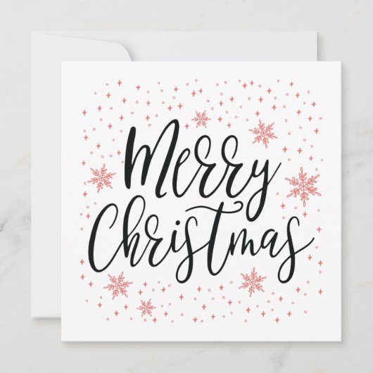 Prettig Kerstfeest | Koraal Kerstkaart Kaart (Voorkant)