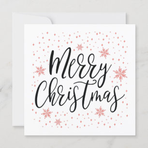 Prettig Kerstfeest Koraal Kerstkaart Kaart