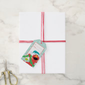Prettig kerstfeest krabbel Elmo Cadeaulabel (Met Touw)