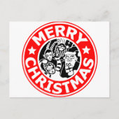 Prettig kerstfeest Krampus Logo Feestdagenkaart (Voorkant)