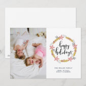 Prettig Kerstfeest Krans | Kerst Foto Kaart (Voorkant / Achterkant)