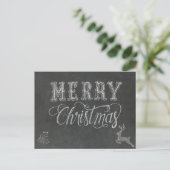 Prettig kerstfeest krijtbord ontwerp briefkaart (Staand voorkant)
