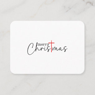 Prettig kerstfeest Kruis Christus Xmas Mannen Vrou Visitekaartje