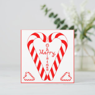 Prettig kerstfeest kruis in hart snoepriet 2 harte kaart