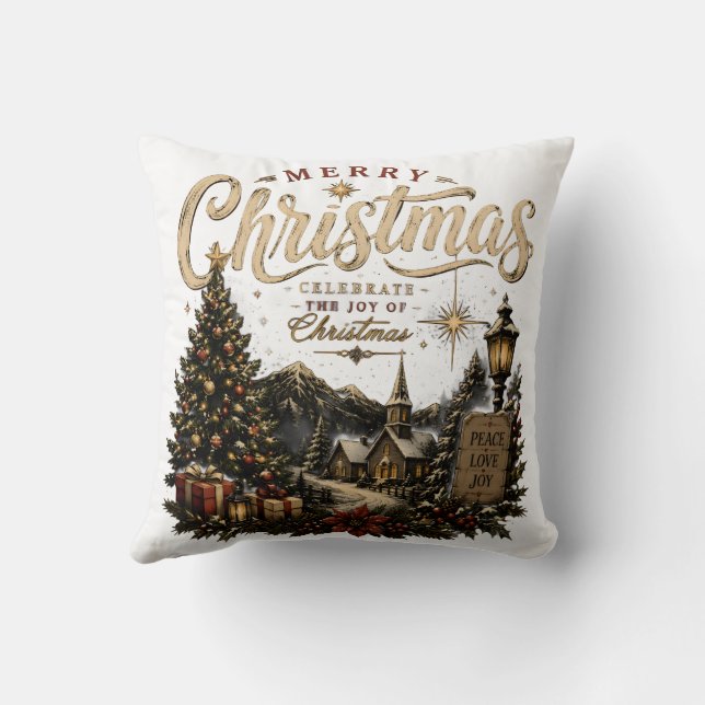 Prettig kerstfeest kussen (Achterkant)