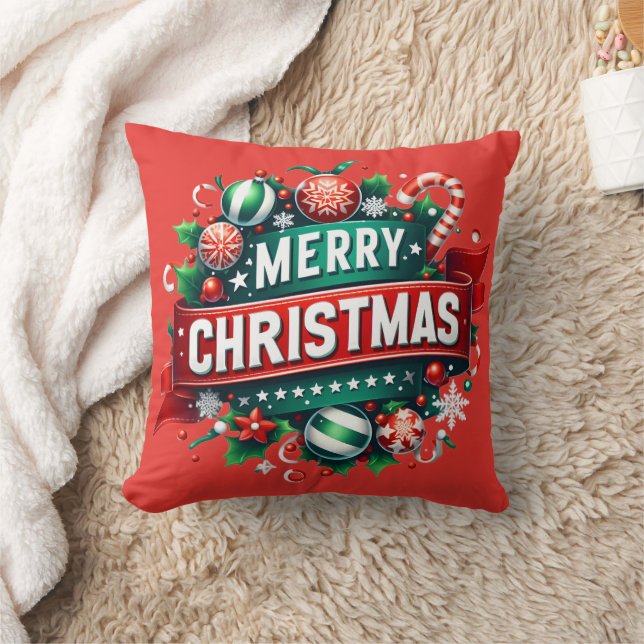 Prettig kerstfeest kussen (Deken)