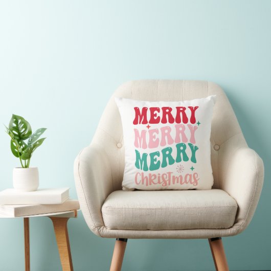 Prettig kerstfeest kussen (Stoel)