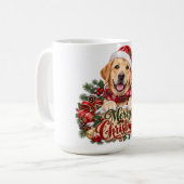 Prettig kerstfeest Labrador-hond mok (Voorkant links)