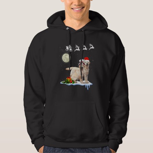 Prettig kerstfeest Labrador Retriever Hond Hoodie (Voorkant)
