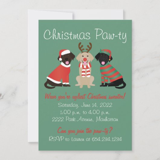 Prettig kerstfeest Labrador Retriever honden Kaart (Voorkant)