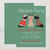 Prettig kerstfeest Labrador Retriever honden Kaart (Voorkant / Achterkant)