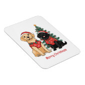 Prettig kerstfeest Labrador Retriever honden Magneet (Rechterzijde)