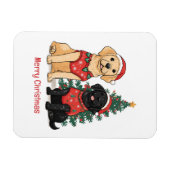 Prettig kerstfeest Labrador Retriever honden Magneet (Horizontaal)