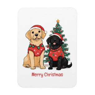 Prettig kerstfeest Labrador Retriever honden Magneet