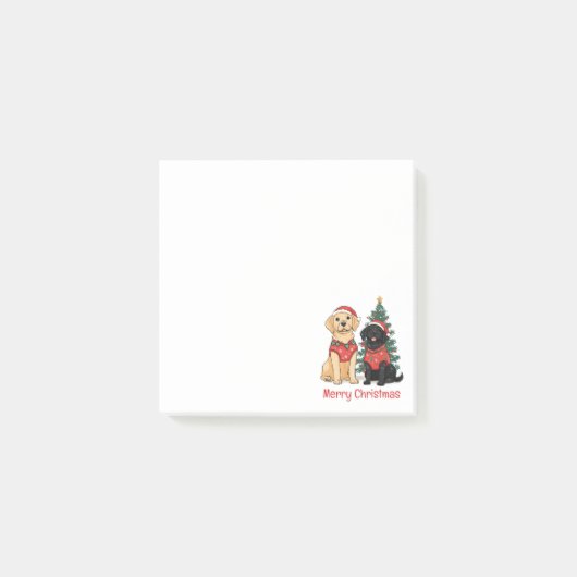 Prettig kerstfeest Labrador Retriever honden Post-it® Notes (Voorkant)