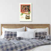 Prettig Kerstfeest Lantaarns Aangepaste Foto Canvas Afdruk (Insitu (Slaapkamer))
