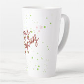 Prettig kerstfeest  latte mok (Rechterhoek)
