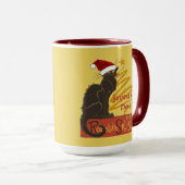 Prettig Kerstfeest Le Chat Noir Met Gestileerde Go Mok (Voorkant rechts)