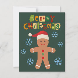 Prettig kerstfeest Lekkere kerstman van peperkoek Feestdagenkaart