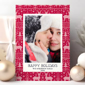 Prettig kerstfeest lelijk kerst-trui fotokaart