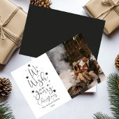 Prettig kerstfeest leuk familie foto Vakantie Feestdagenkaart