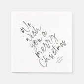 Prettig kerstfeest leuk groen feest servet (Voorkant)