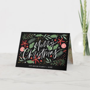 Prettig kerstfeest leuk krabbelvakantie feestdagen kaart