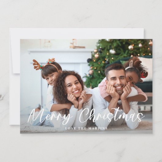 Prettig kerstfeest leuk schrift foto (Voorkant)