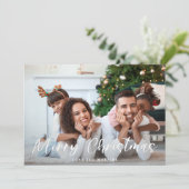 Prettig kerstfeest leuk schrift foto (Staand voorkant)