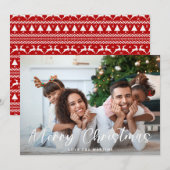 Prettig kerstfeest leuk schrift foto (Voorkant / Achterkant)