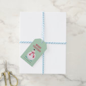 Prettig kerstfeest leuk sneeuwmannen cadeautag cadeaulabel (Met Touw)
