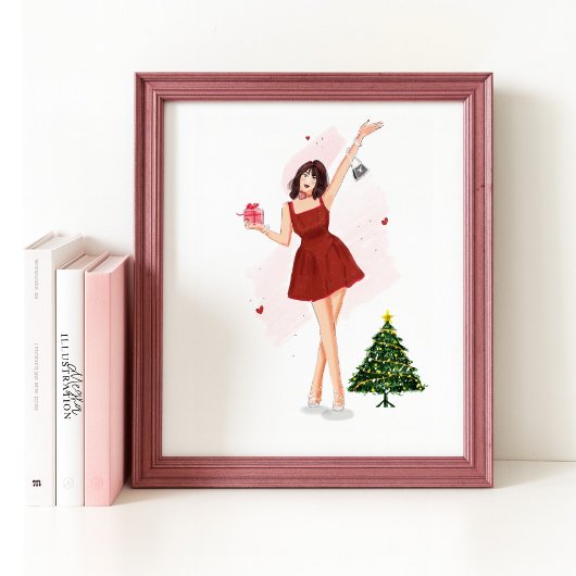 Prettig kerstfeest leuke schets poster