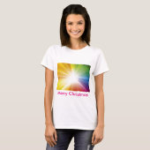 Prettig kerstfeest / Licht van Jezus T-shirt (Voorkant volledig)