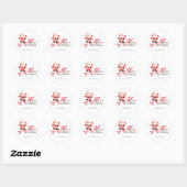 Prettig kerstfeest liefde ronde sticker (Vel)