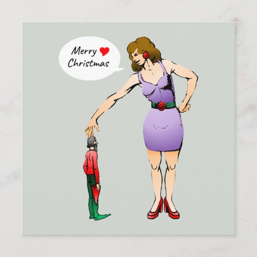 Prettig kerstfeest lieve elf feestdagenkaart (Voorkant)
