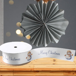Prettig Kerstfeest Lieve Sneeuwman Satijnen Lint