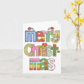 Prettig kerstfeest Lieveheersbeestje Brieven Kaart (Gele Bloem)